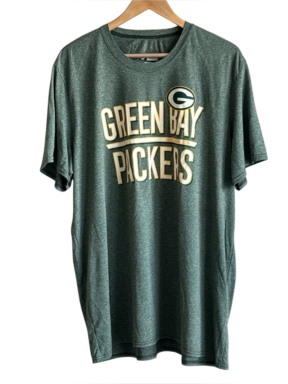 NFL Team Apparel Mens Green Bay Packers Graphic Tee Shirt Size 2XL